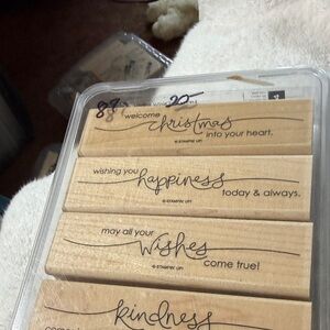 Stampin' Up! Home Design Stamps - Natural Wood Phrases and halloween stamps!